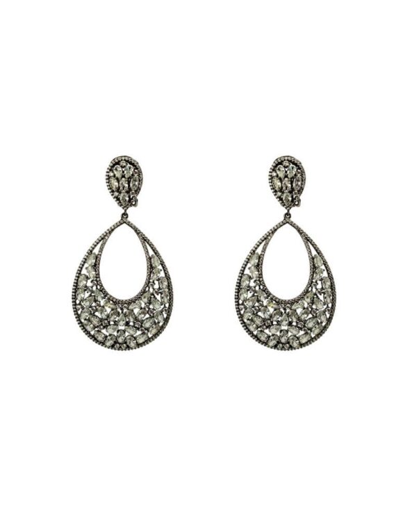 Silver Earrings 925, Zircon-0