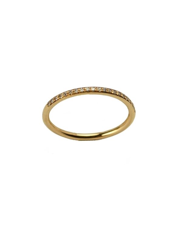 Gold K18 Engagement ring, Diamonds 0.10 ct.-0
