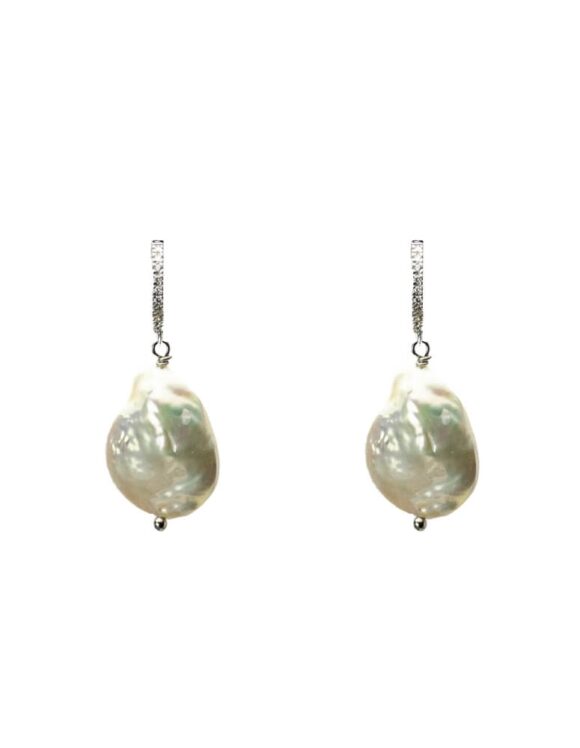 Silver Earrings 925, Pearl-0