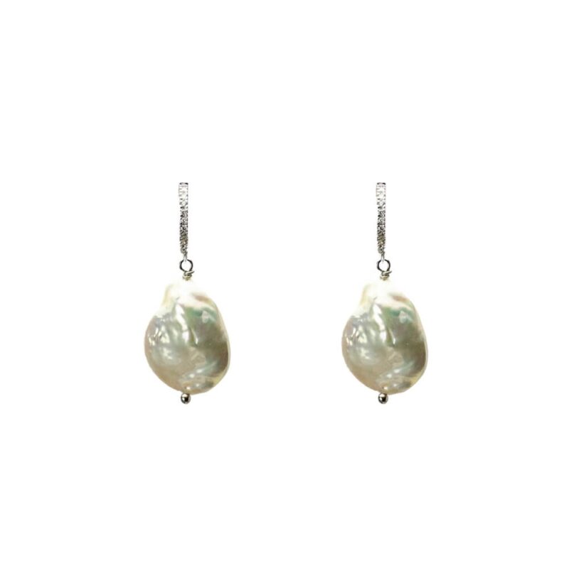 Silver Earrings 925, Pearl-0