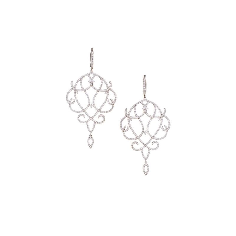 Silver Earrings 925, Zircon-0