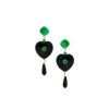 Silver Earrings 925, Onyx-0