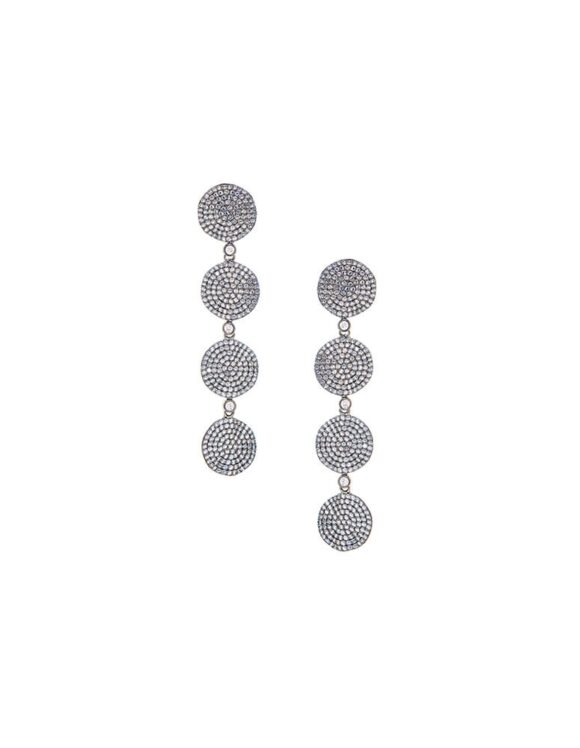 Silver Earrings 925, Zircon -0