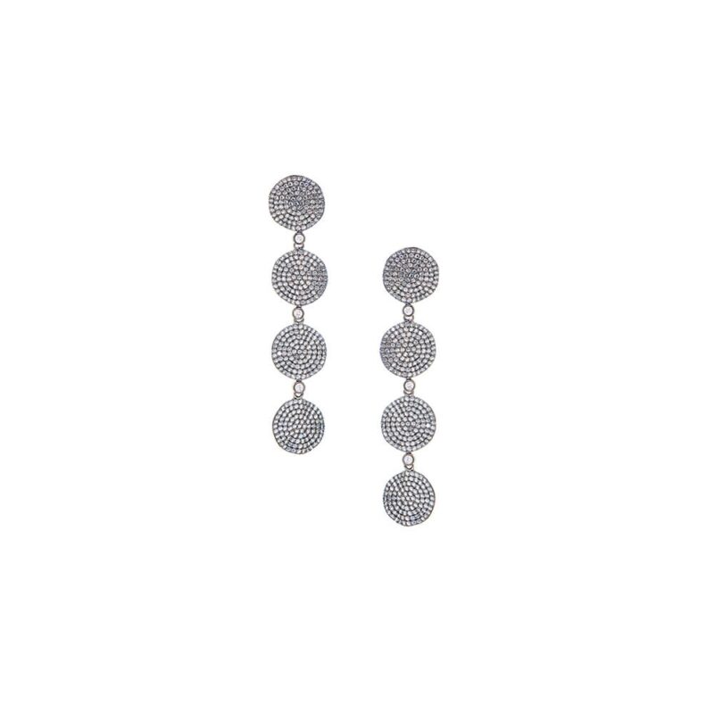 Silver Earrings 925, Zircon -0