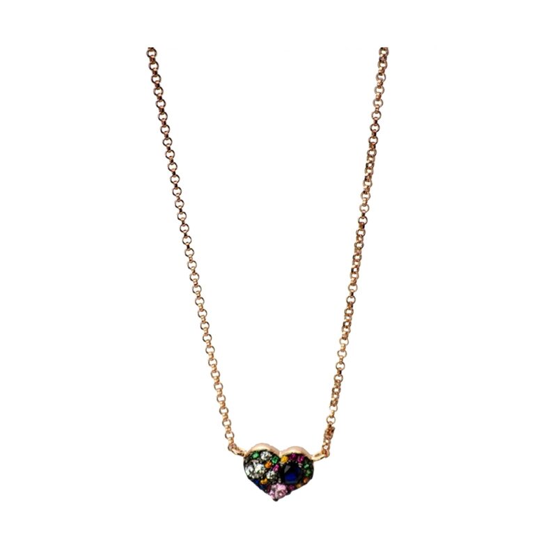 Silver Necklace 925, Zircon-0