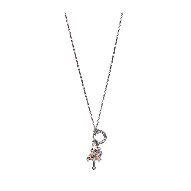 Silver Necklace 925, Diamond -0