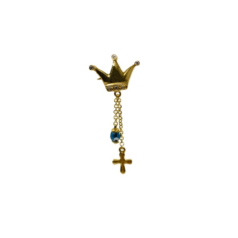 Gold Brooch K18, Diamond-0