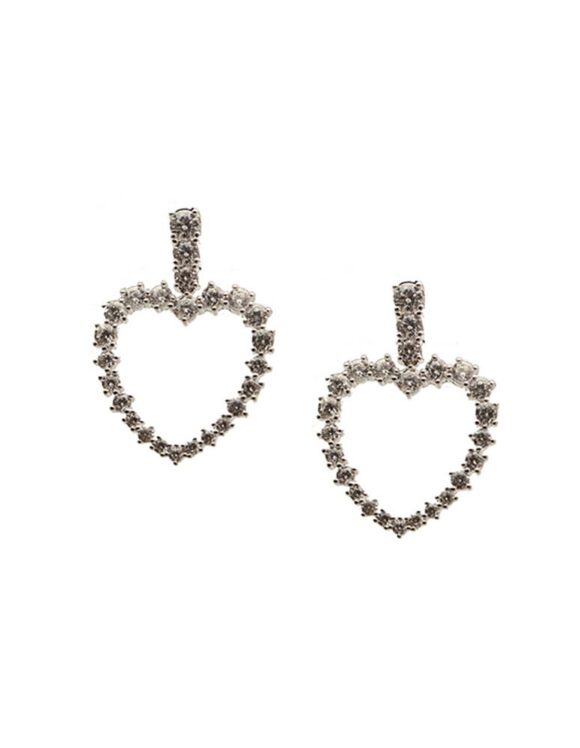 Silver Earrings 925, Zircon-0