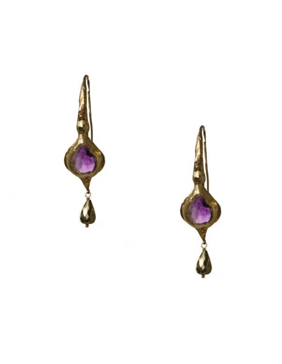 Silver Earrings 925, Amethyst-0