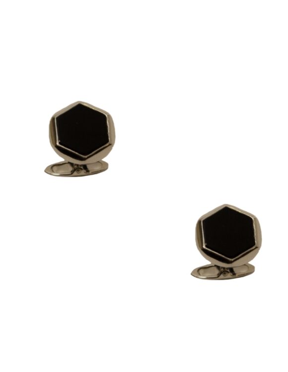 Silver Cufflinks 925, Onyx.-0