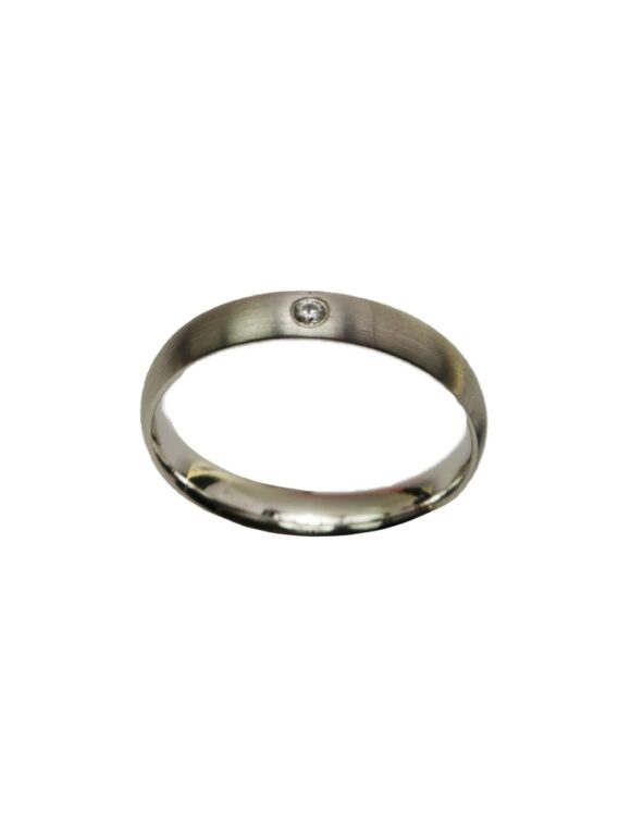 Gold K18 Wedding Ring, Diamond 0.04 ct-0