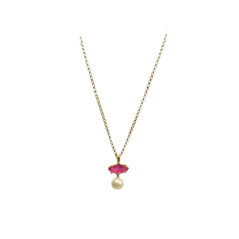 Silver Necklace 925, Crystal-0