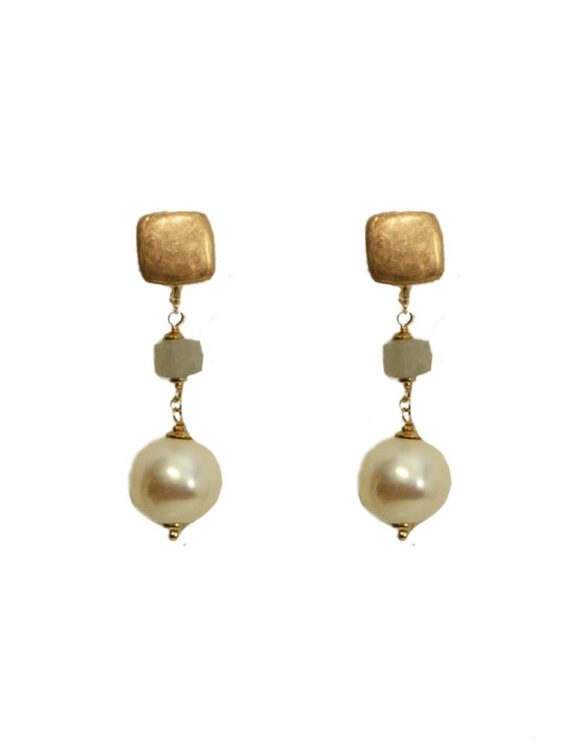 Silver Earrings 925, Pearl-0