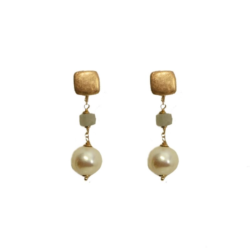 Silver Earrings 925, Pearl-0