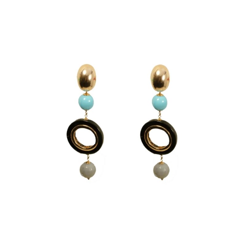 Silver Earrings 925, Turquoise-0