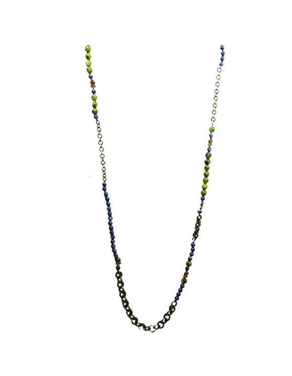 Silver Necklace 925, Lapis Lazuli-0