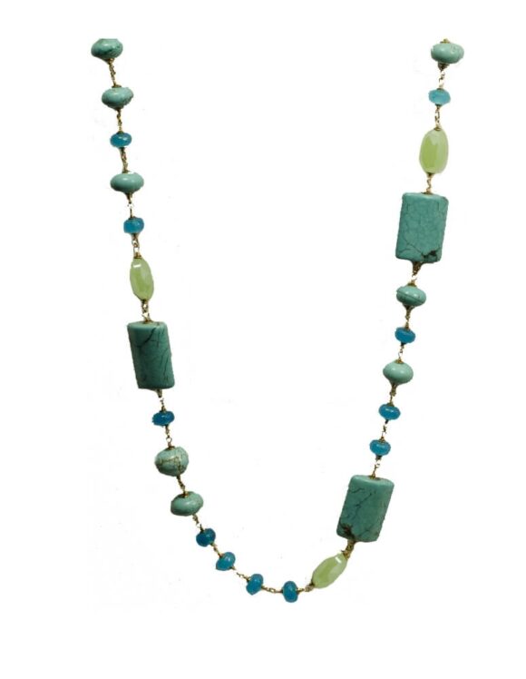 Silver Necklace 925, Turquoise-0
