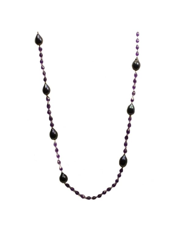 Silver Necklace 925, Amethyst-0