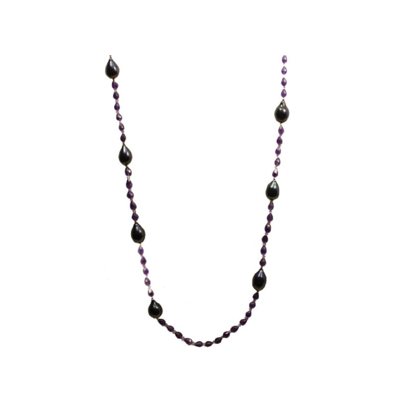 Silver Necklace 925, Amethyst-0