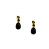 Gold K18 Earrings, Onyx-0