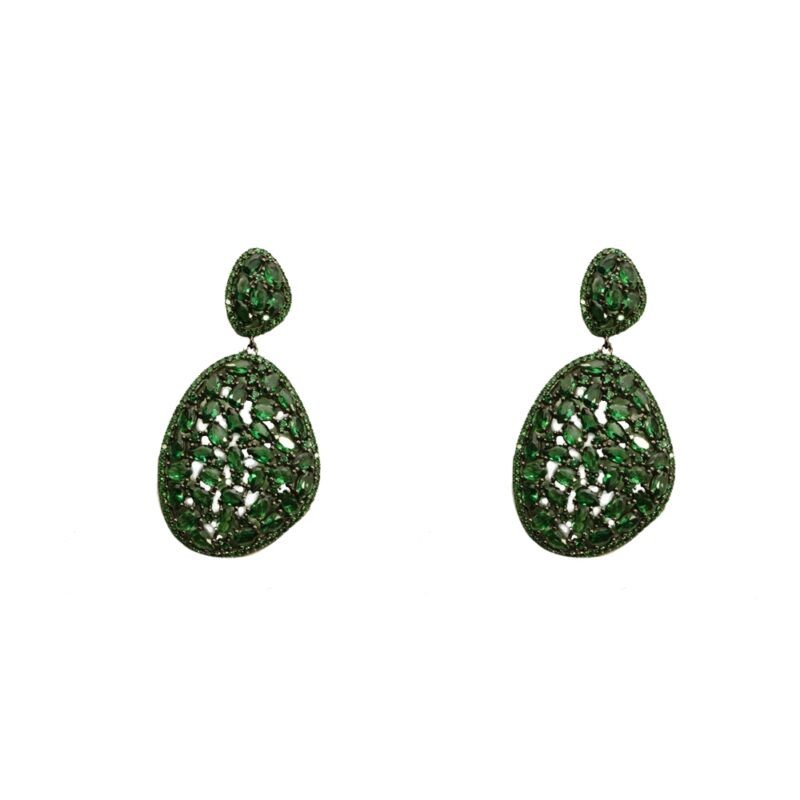 Silver Earrings 925, Zircon -0