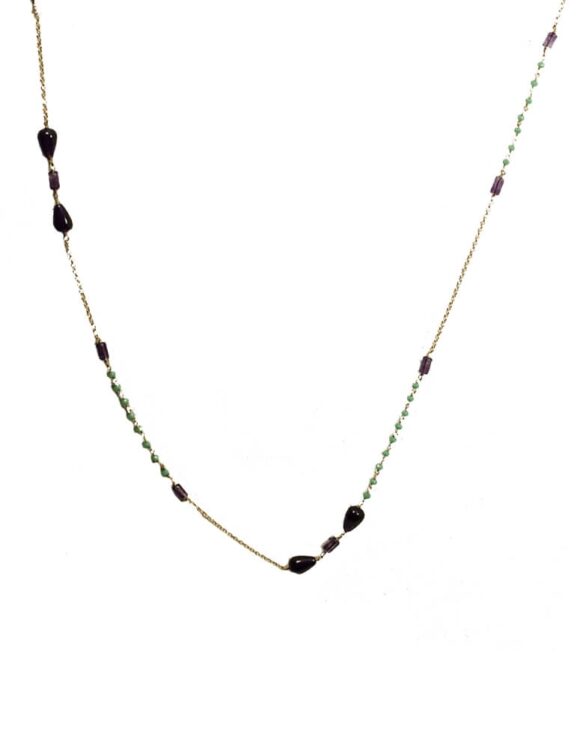 Silver Necklace 925, Amethyst-0