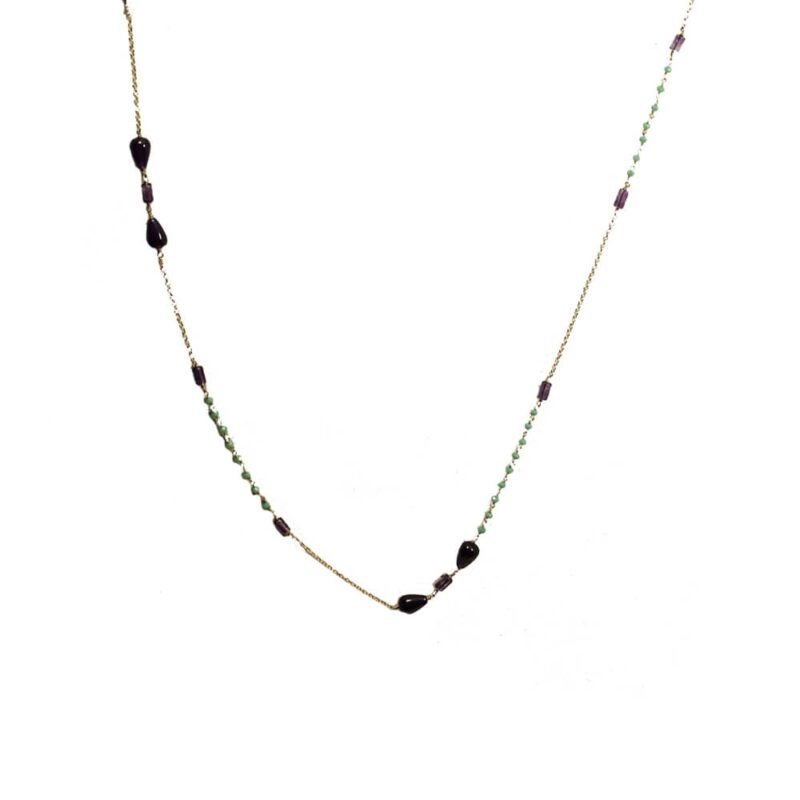 Silver Necklace 925, Amethyst-0