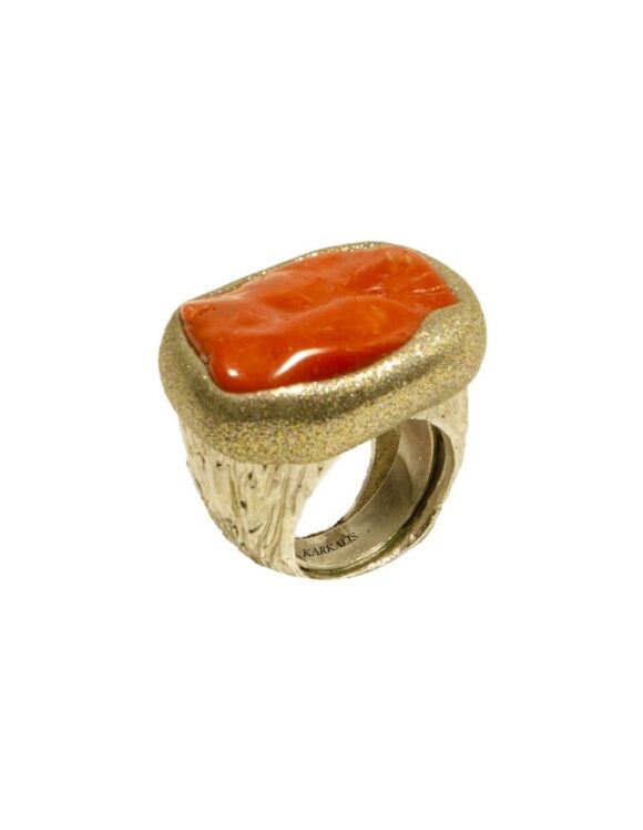 Silver Ring 925, Coral-0