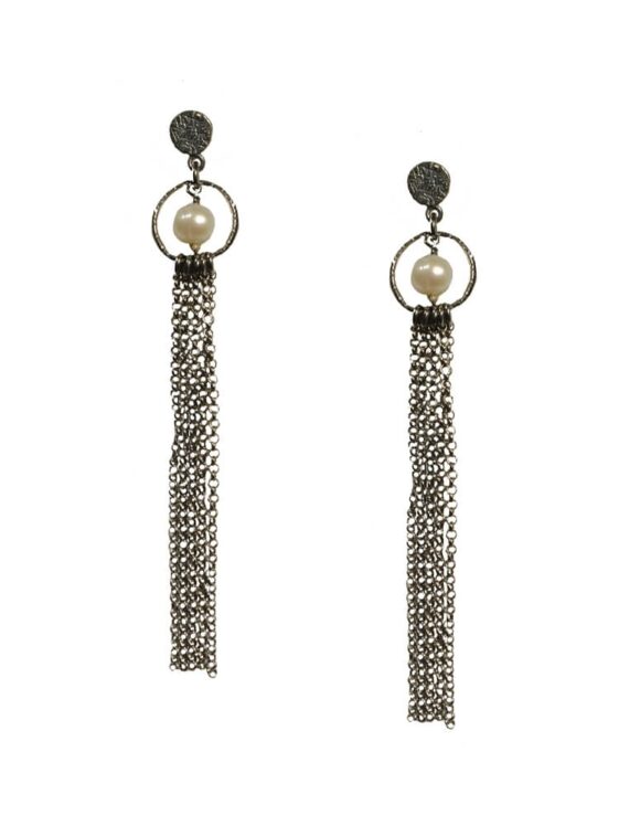 Silver Earrings 925, Pearl-0