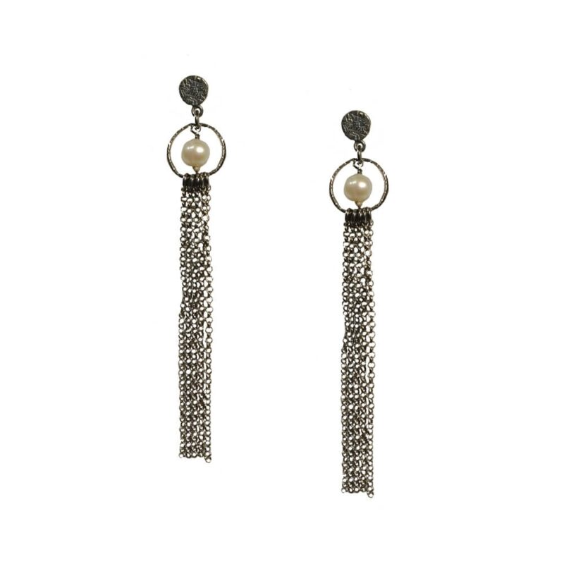 Silver Earrings 925, Pearl-0