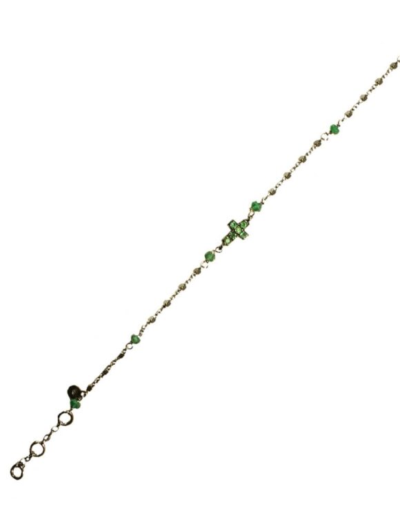 Silver Bracelet 925, Emerald-0