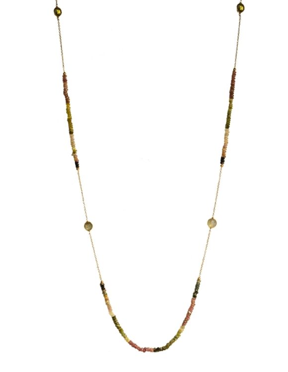 Silver Necklace 925, Tourmaline-0