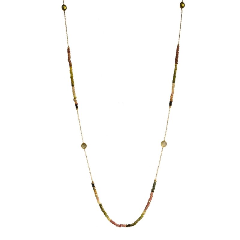Silver Necklace 925, Tourmaline-0