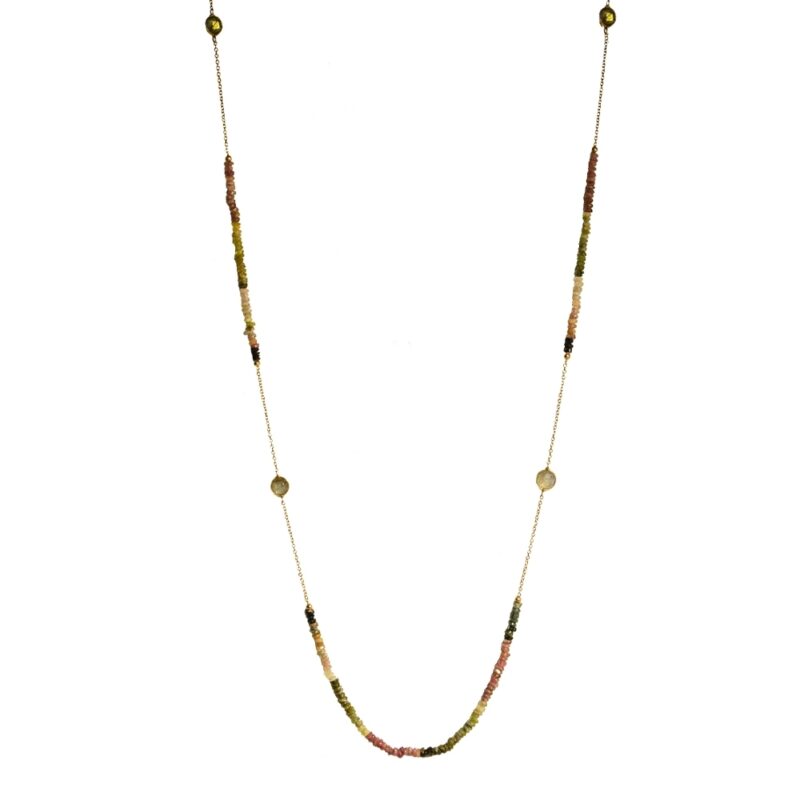 Silver Necklace 925, Tourmaline-0