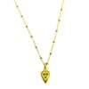 Silver Necklace 925, Emerald-0