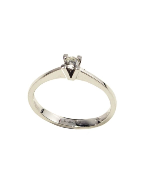 Gold K18 Engagement ring, Diamond 0.11 ct-0