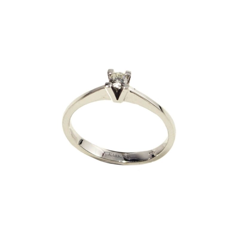 Gold K18 Engagement ring, Diamond 0.11 ct-0
