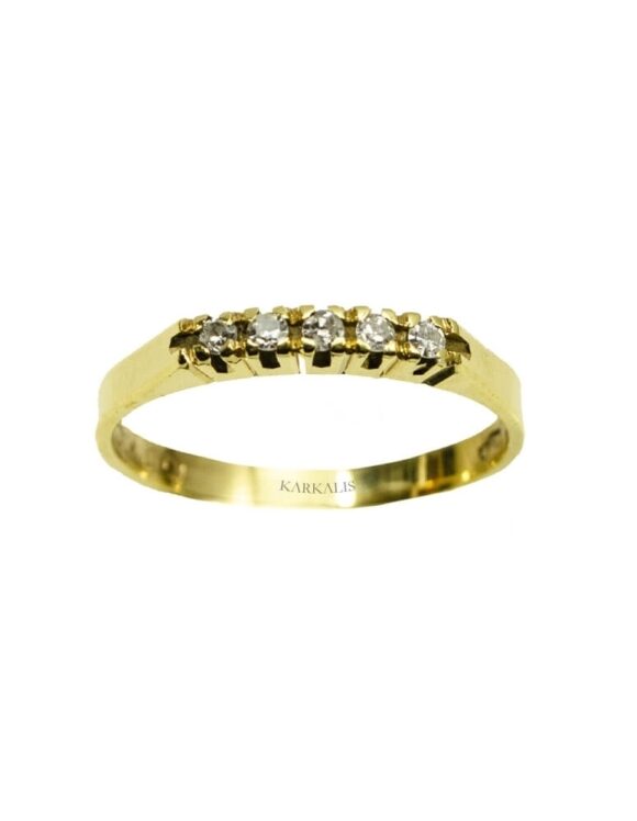 Gold K18 Engagement ring, Diamond 0.10 ct-0