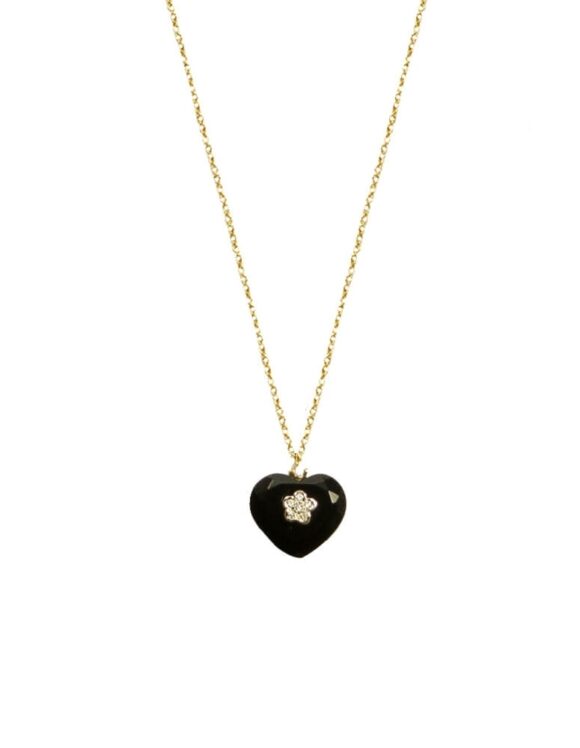 Gold K18 Necklace, Diamonds 0.05 ct-0