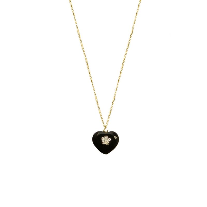 Gold K18 Necklace, Diamonds 0.05 ct-0