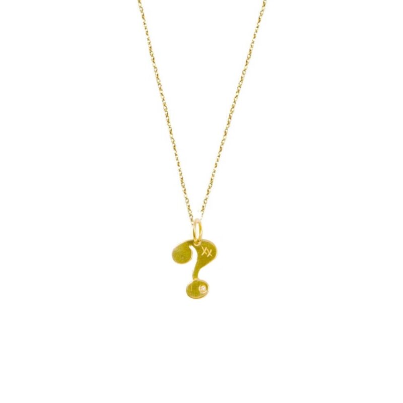 Gold K18 Charm, Diamond 0.01 ct-0