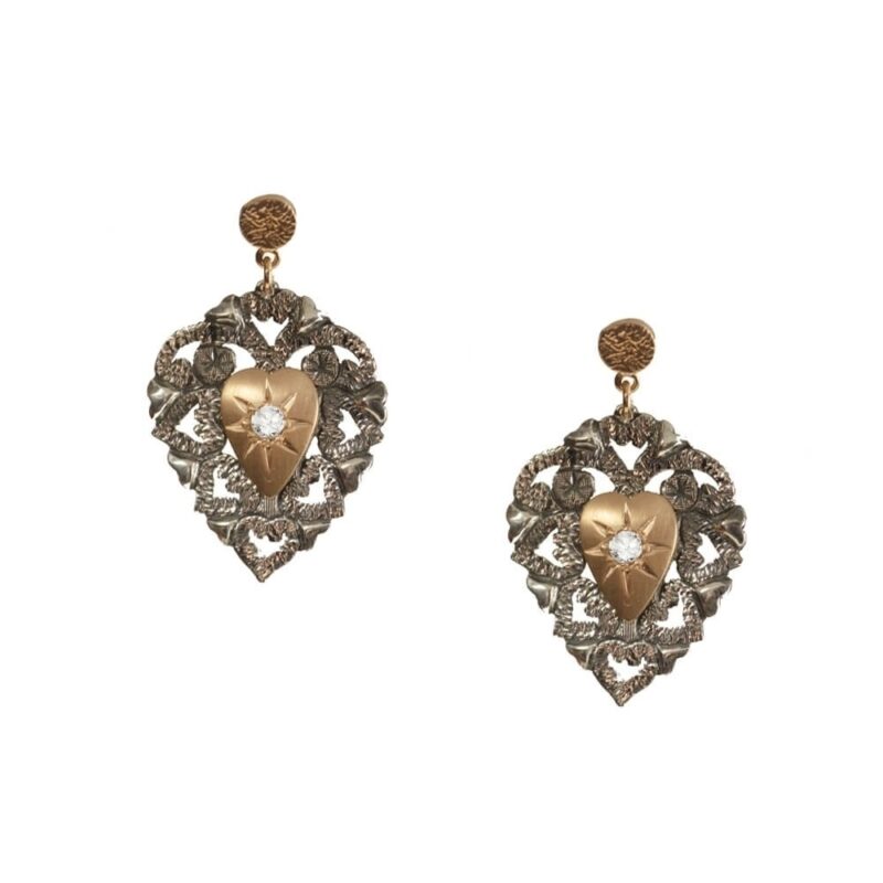 Silver Earrings 925, Diamond-0
