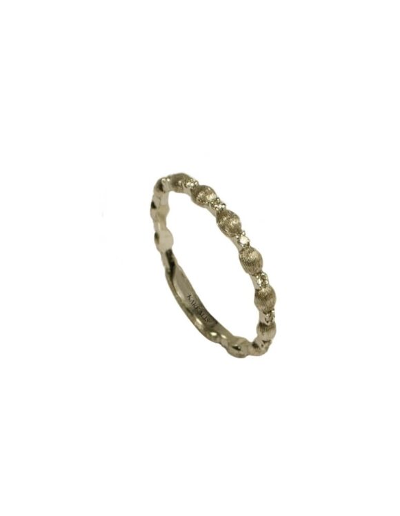 Gold Ring K18, Diamonds 0.08 ct-0