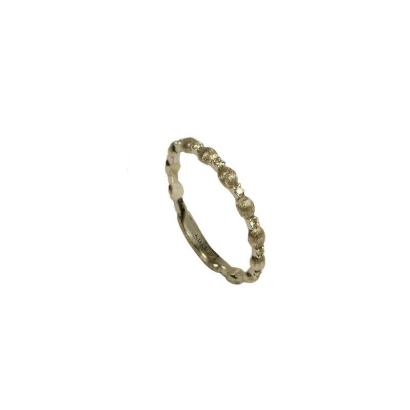 Gold Ring K18, Diamonds 0.08 ct-0