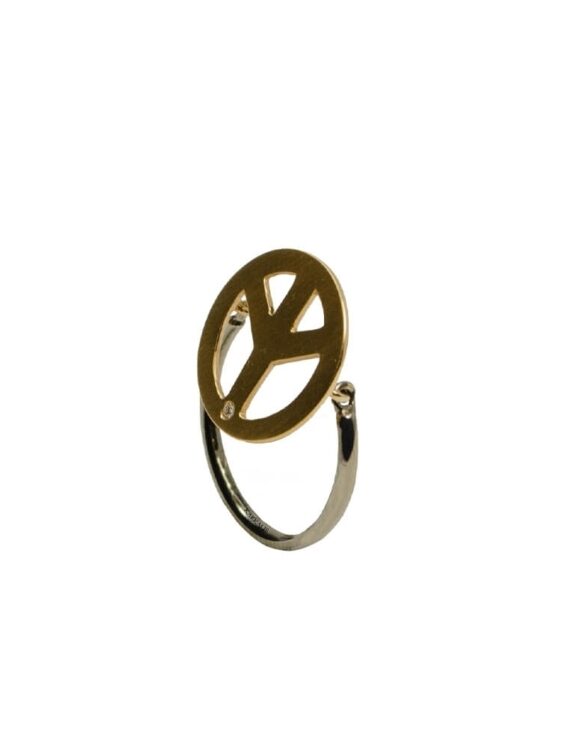 Gold Ring K18, Diamond 0.01 ct-0