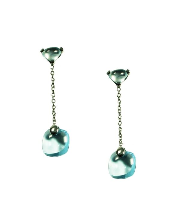 Gold Earrings K18,Topaz-0