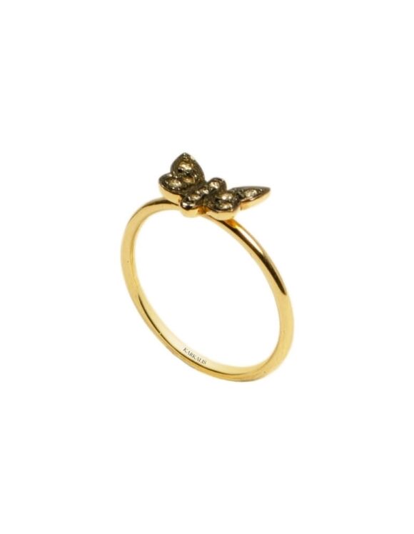 Gold Ring K18, Diamonds 0.09 ct.-0