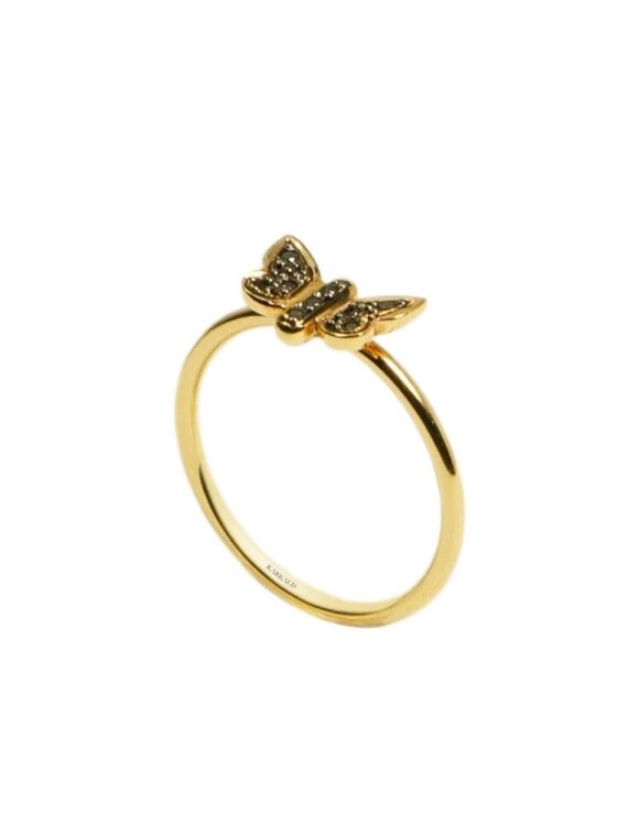 Gold Ring K18, Diamonds 0.09 ct.-0