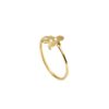 Gold Ring K18, Diamonds 0.015 ct. -0