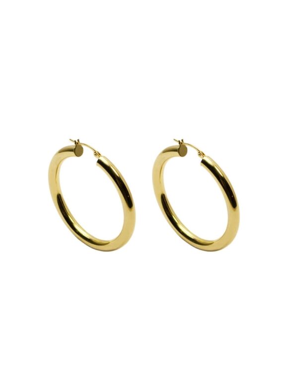 Gold Earrings K18, Diamonds -0
